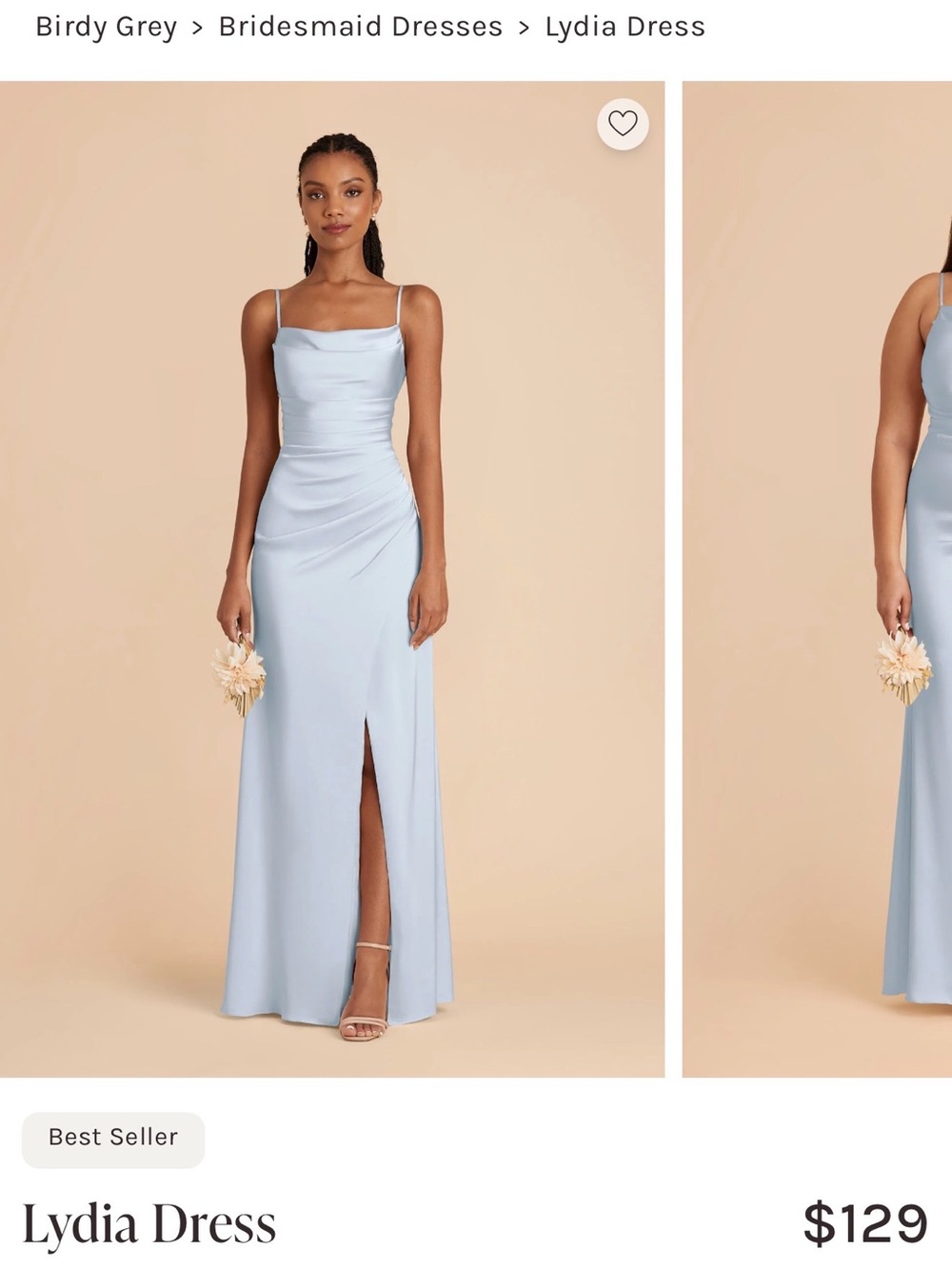 Birdy Grey Satin Bridesmaid Dress